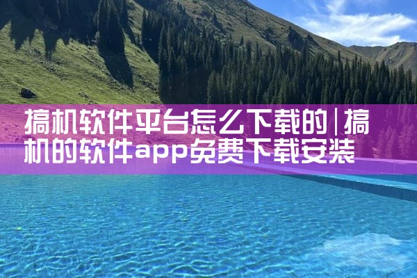 搞机软件平台怎么下载的